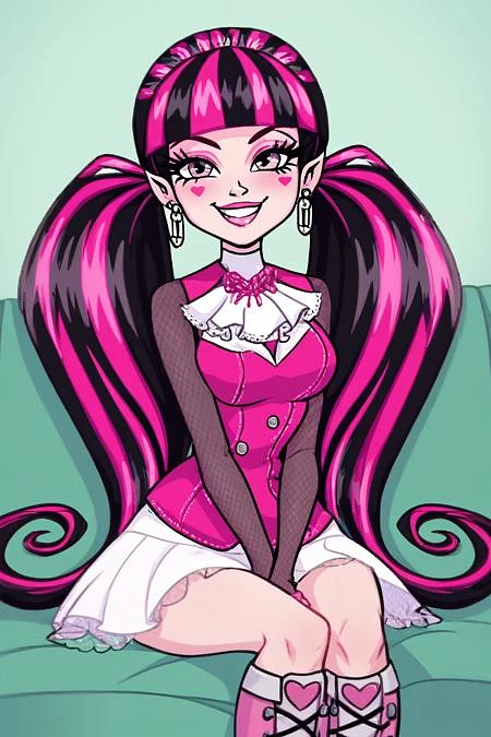 Featured image #2 for Draculaura: Fangtastic Fashion (Monster High) [Pony & SD1.5]