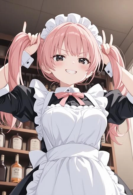 Featured image #1 for [SDXL&Pony] bunching hair / twintails / 手ツインテール / 両手にツインテ