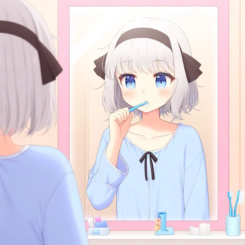 Featured image #2 for Looking at Mirror (Out of Frame) 鏡を見る（本人は枠外）