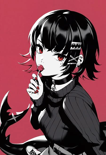 Featured image #4 for p3r style/Persona3/High-Contrast Persona Portraits(NoobAIXL)