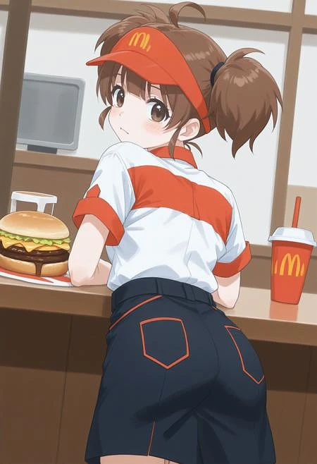 Featured image #4 for [Illust&XL&Pony] mcdonald's uniform / 日本マクドナルド旧制服