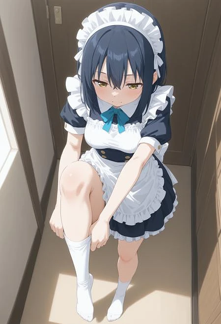 Featured image #4 for [Illust&XL&Pony] dressing socks / adjusting legwear / sock pull / 靴下履き / 靴下直し