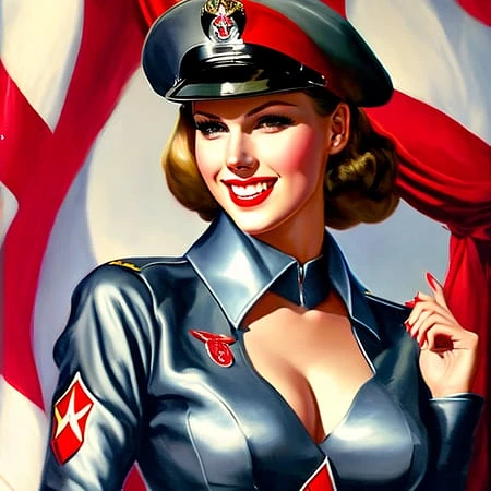 Featured image #1 for Pinup768 - Create vintage patriotic pinups easily! A Model 2.x Embedding by SoCalGuitarist