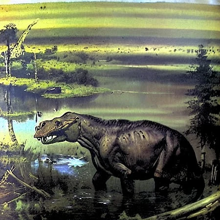 Featured image #2 for Old Dinosaur Oil Painting