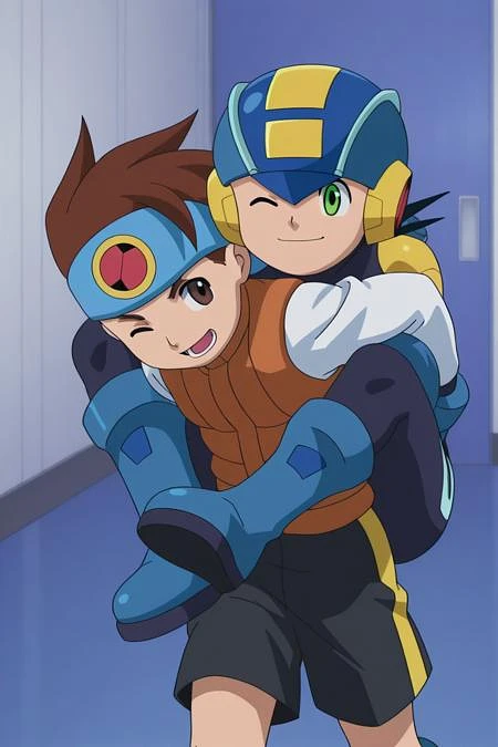 Featured image #1 for Lan Hikari & Megaman - MegaMan NT Warrior - (Pony) / (Illustrious)  [Comission]