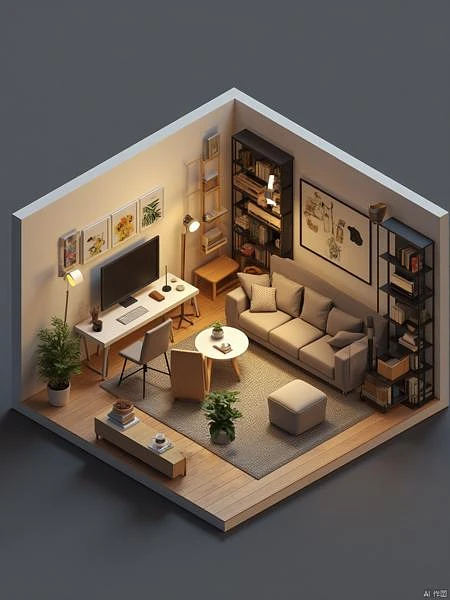 Featured image #6 for 等轴3d房间 Isometric 3d room V2.0
