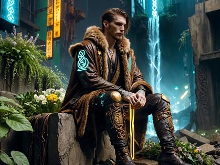 Featured image #6 for Neon Cyberpunk - Techno-Mages FLUX, SDXL & SD1.5