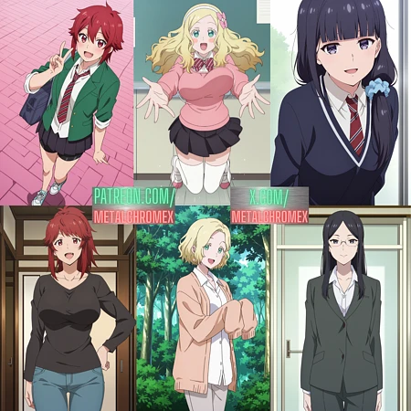 Featured image #6 for Tomo-chan is a Girl! characters by MetalchromeX (Ilustrious) - Tomo Aizawa, Carol Olston, Misuzu Gundou, Akemi Aizawa, Ferris Olston, Misaki Gundou