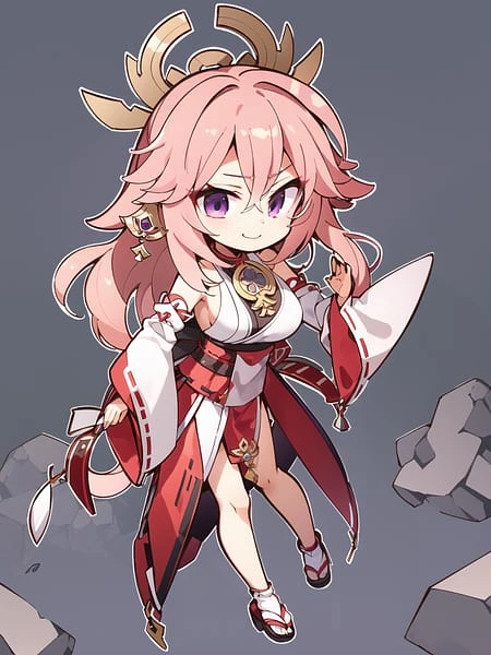 Featured image #5 for Komowata Haruka (こもわた遙華) Chibi Art Style LoRA