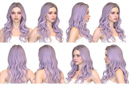 Featured image #5 for Hair Turn Flux, a character hairstyle design tool