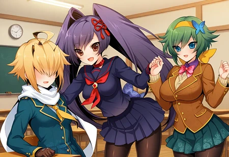 Featured image #1 for sanada girls (sengoku bushouki muramasa) Illustrious LORA | 真田三人娘 (戦国武将姫MURAMASA)