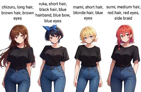 Featured image #2 for Rent a Girlfriend [XL] 4 girl pack: Chizuru, Ruka, Mami, Sumi / Kanojo, Okarishimasu