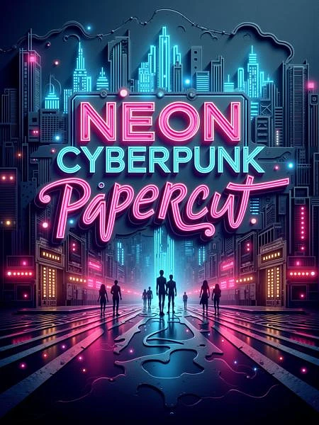 Featured image #1 for Neon Cyberpunk Papercut - FLUX & SDXL