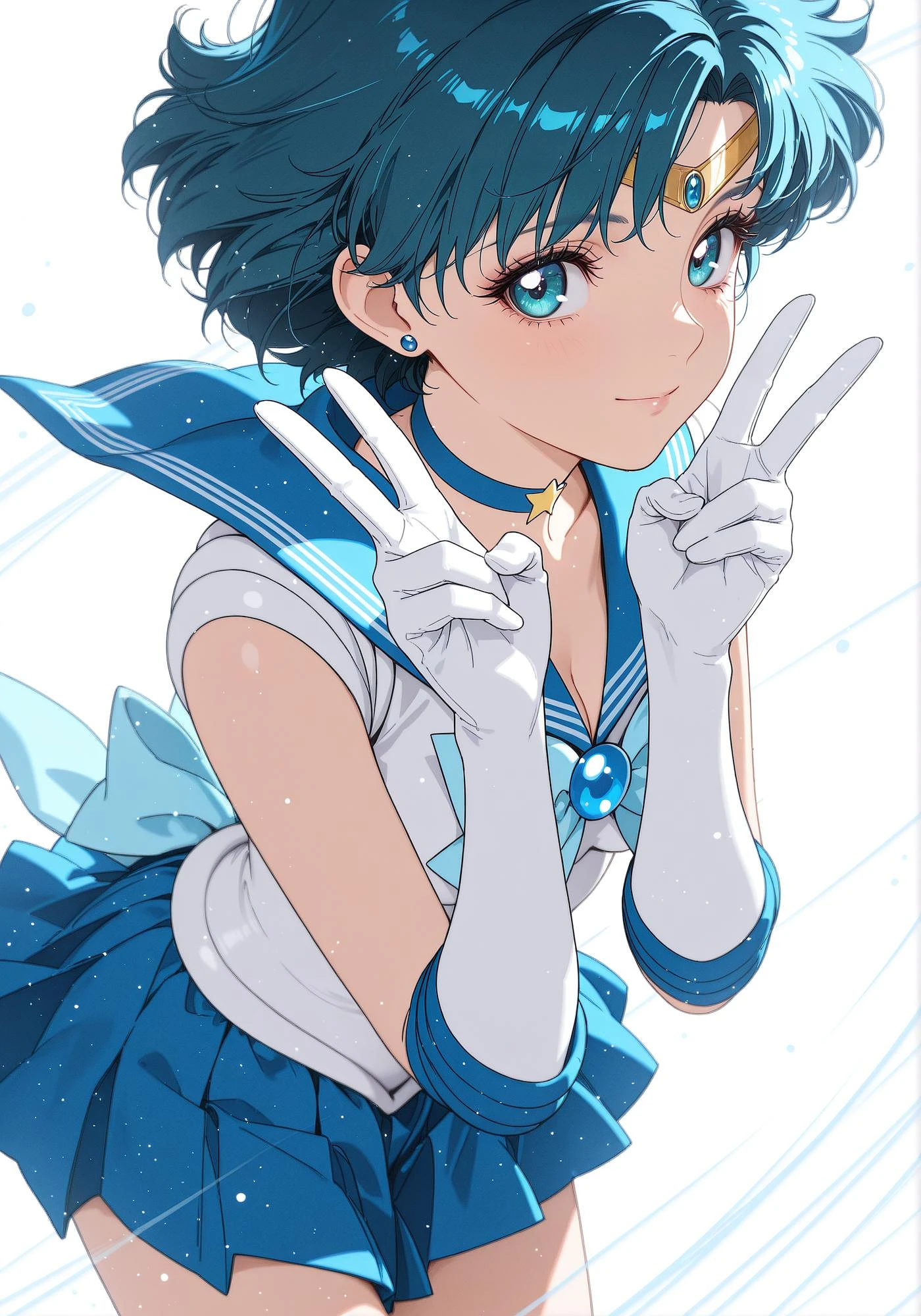 Featured image #1 for LoRA / illustriousXL / Sailor Mercury from Bishoujo Senshi Sailor Moon (Cosplay+Character)