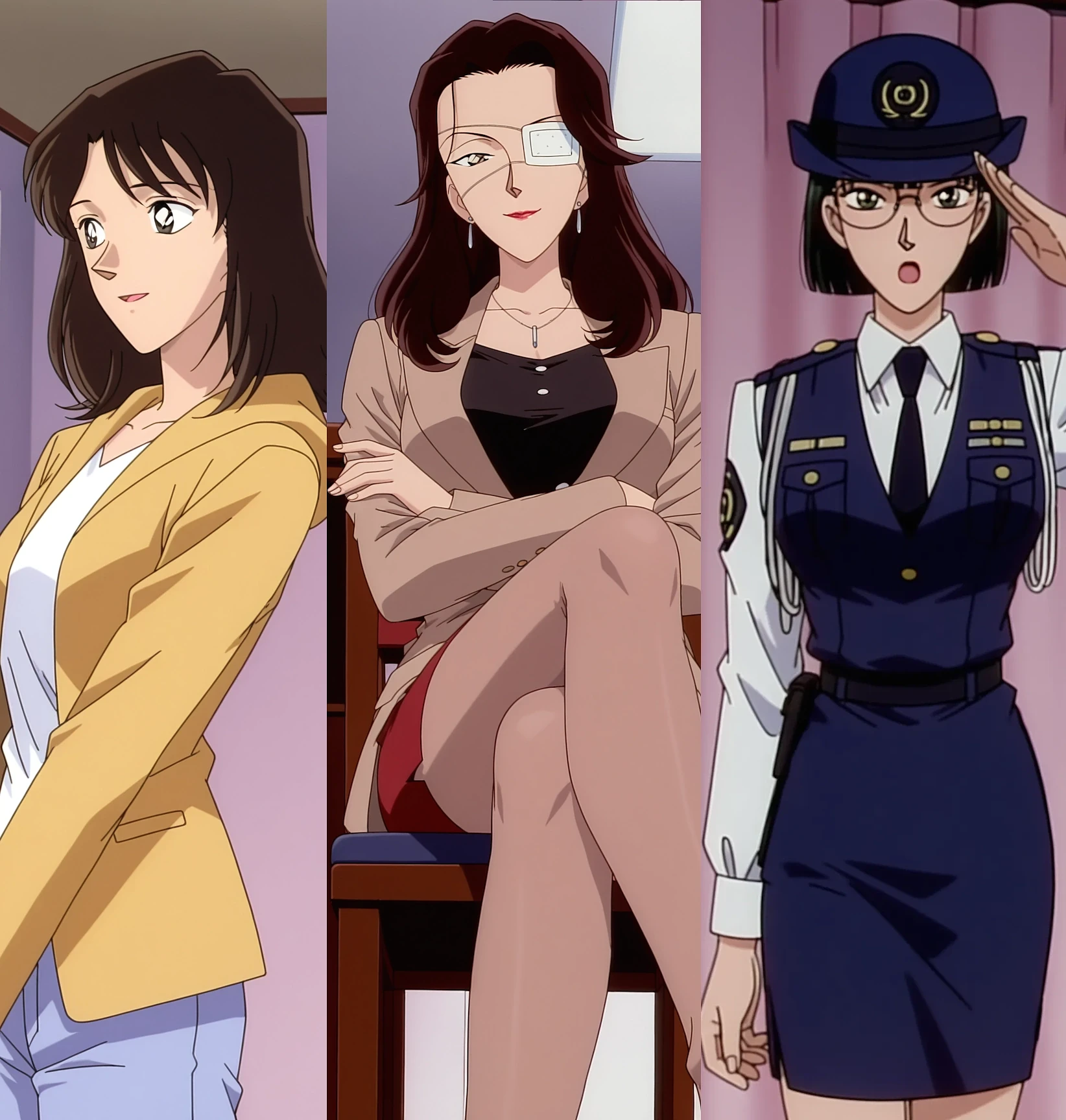 Featured image #1 for Detective Conan 名探偵コナン Episode110&111 Women - Yuko Komiyama 小宮山祐子/ Kaoru Uemori 上森薫/ Policewoman 婦人警官 - Illustrious