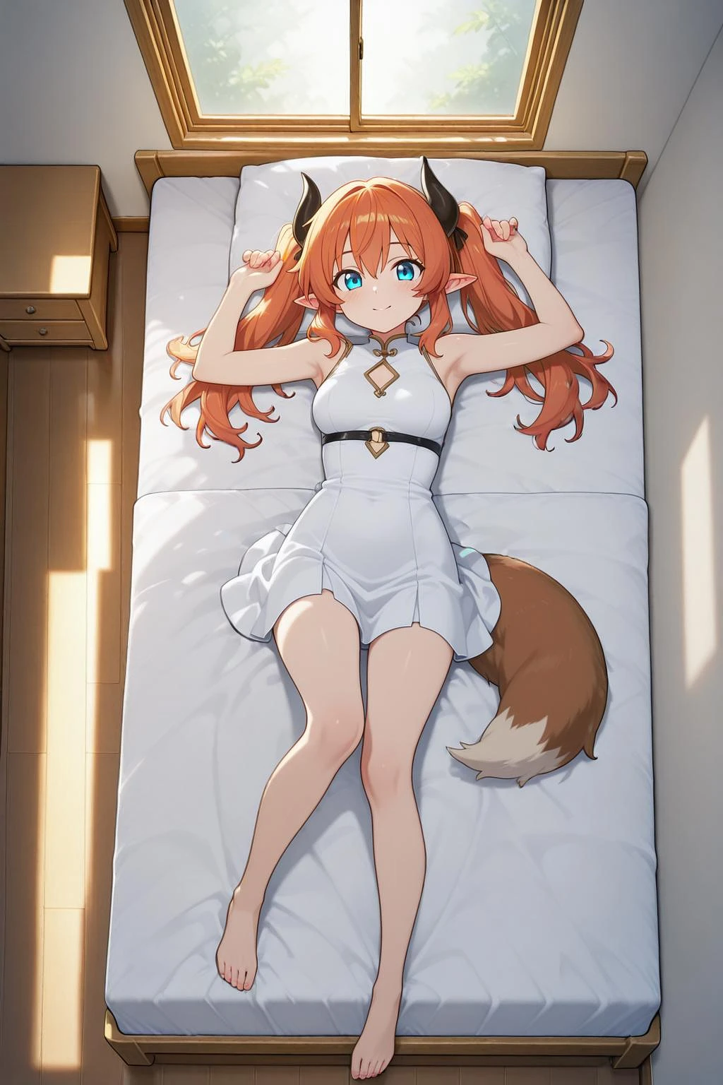Featured image #1 for Civitai 見下ろし視点 シンプル寝室 / Overhead view, simple bedroom