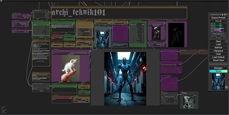 Featured image #5 for AITK-FLUX-modular multipass workflow, Txt2img, img2img, inpainting, lora, controlnet detailers, upscale, faceswap, and more