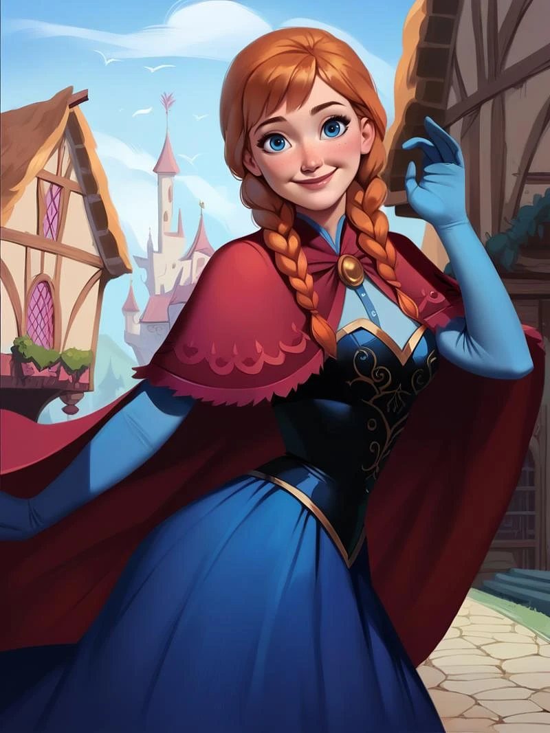 Featured image #5 for Anna (Frozen) - Disney Princess - | Illustrious XL | PONY XL | SD 1.5 | - by YeiyeiArt