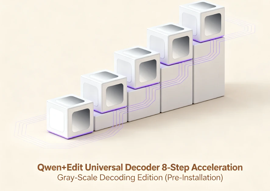 Featured image #1 for Qwen+Edit Universal Decoder 8-Step Acceleration Gray-Scale Decoding Edition (Pre-Installation)