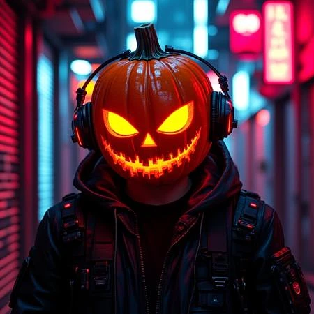 Featured image #6 for 🎃Halloween🎃 X 🩻Cyberpunk🩻concept lora  [FLUX+xl+pony]
