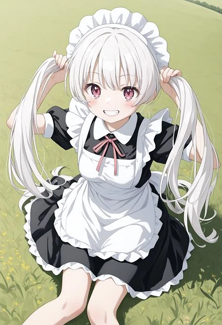 Featured image #5 for [SDXL&Pony] bunching hair / twintails / 手ツインテール / 両手にツインテ