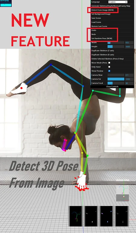 Featured image #1 for Online 3D Openpose Editor [在线3D版openpose编辑器]
