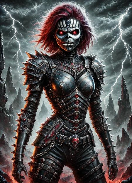 Featured image #6 for DonM - Metal Art 80's [Flux,SD,SDXL,Pony]