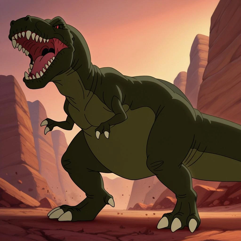 Featured image #2 for Sharptooth and Ducky Experiment (land before time) illustrious
