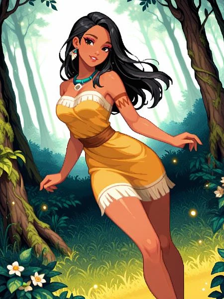 Featured image #3 for Pocahontas - Disney Princess - | Illustrious XL | PONY XL | SD 1.5 | - by YeiyeiArt