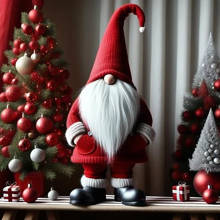 Featured image #4 for Festive Gnome with Covered Face - Tomte - Nisse
