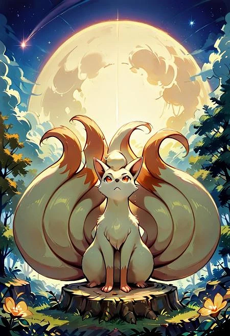 Featured image #2 for Ninetales: Mystic Fire Fox  | キュウコン (Pokedex #0038) [Pony & Illustrious]