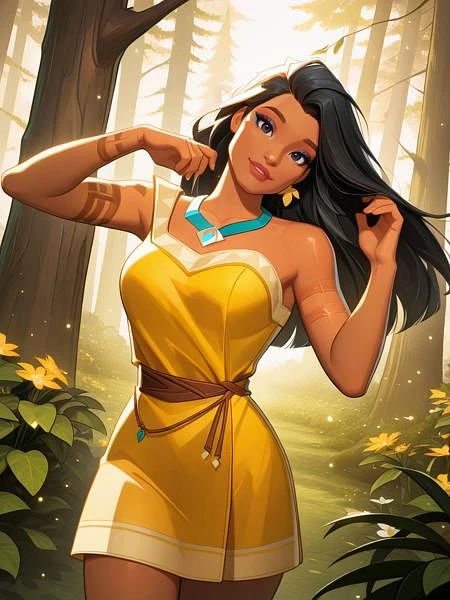 Featured image #2 for Pocahontas - Disney Princess - | Illustrious XL | PONY XL | SD 1.5 | - by YeiyeiArt
