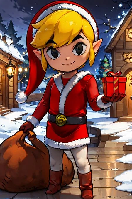 Featured image #2 for Santa Link! Toon Link - Multiple Outfits (The Legend Of Zelda: Wind Waker) [Pony & SD1.5]