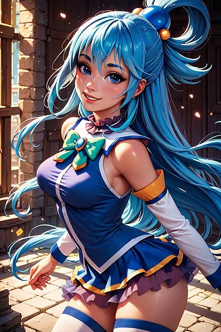 Featured image #3 for Aqua: Axis Goddess | アクア (Konosuba) [Pony & SD1.5]