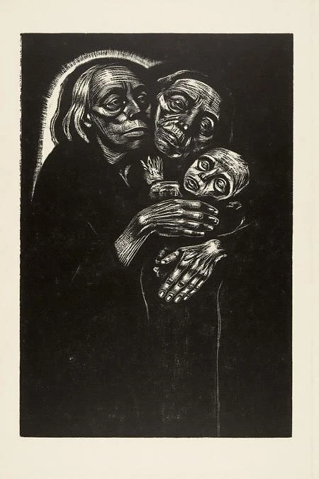 Featured image #3 for Käthe Kollwitz Woodcut Print Style: Danse Macabre