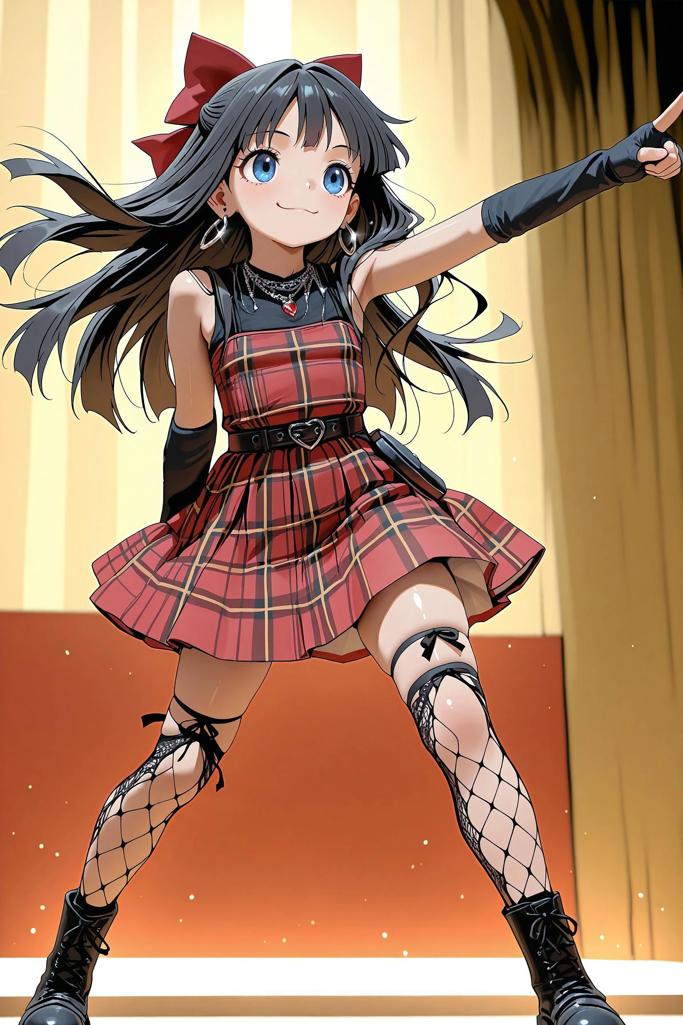 Featured image #4 for Gothic Punk Red Tartan Dress