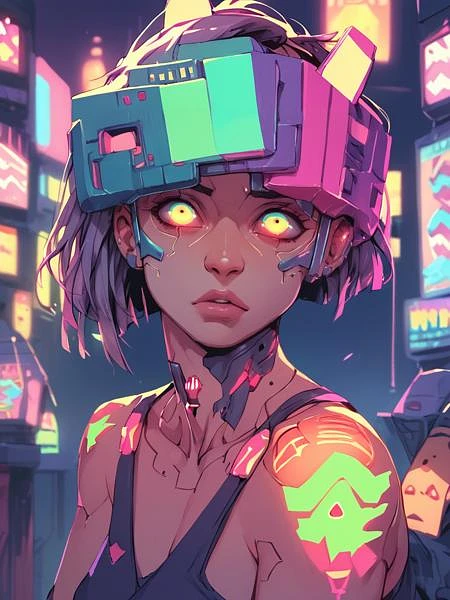 Featured image #1 for Vibrant Vaporwave Style - PonyXL