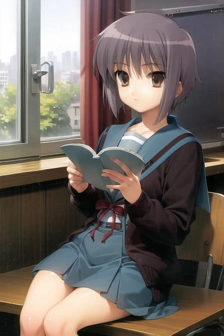 Featured image #5 for Nagato Yuki (長門有希) LoRA (The Melancholy of Haruhi Suzumiya)