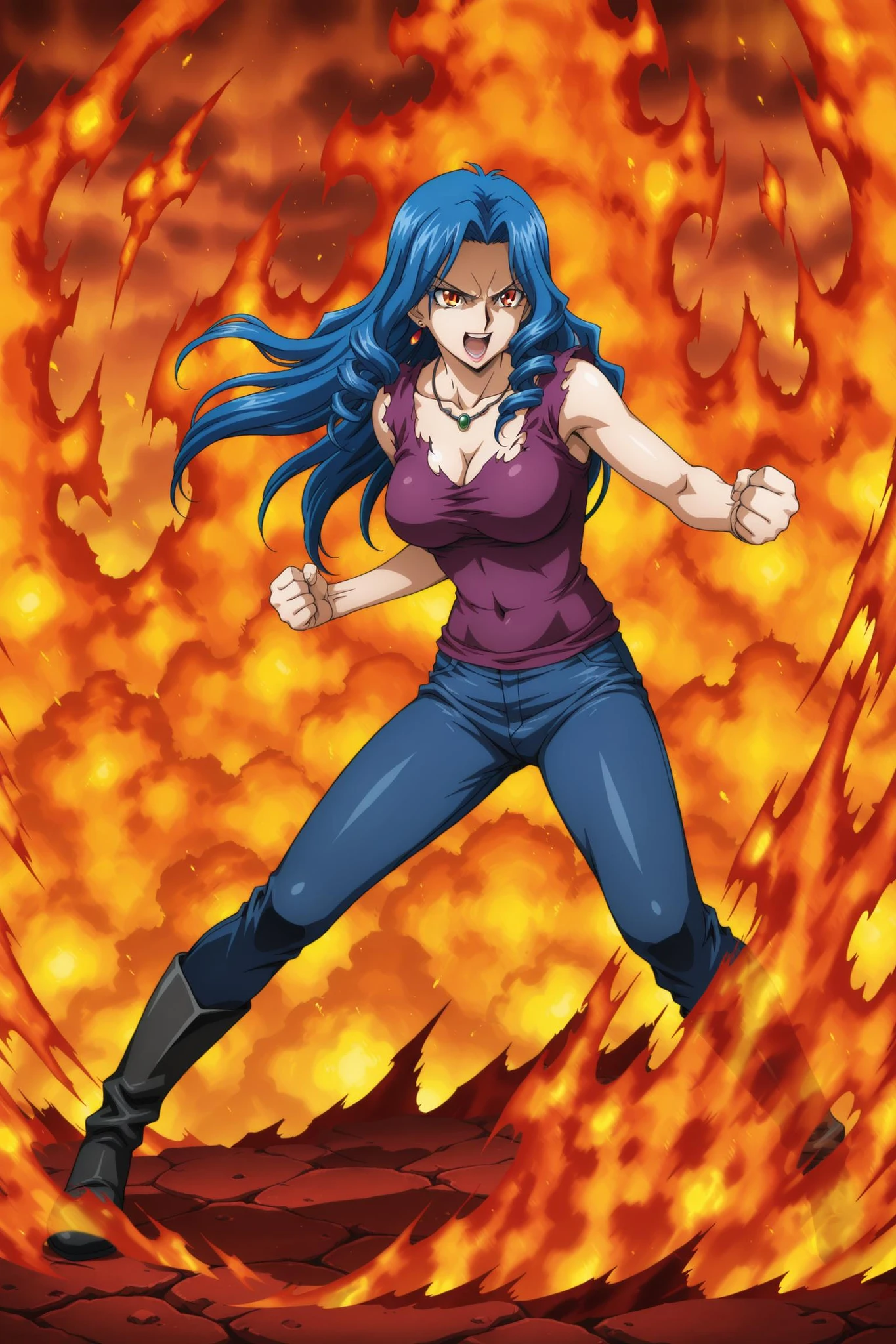Featured image #1 for [YUGIOH] [Yu-Gi-Oh!] [Duel Card Character] [Flame-Manipulatress (Manipulator)] [炎を操る者] [Illustrious] [IL]