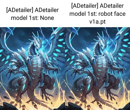 Featured image #4 for ADetailer - Dragon, robot and android face
