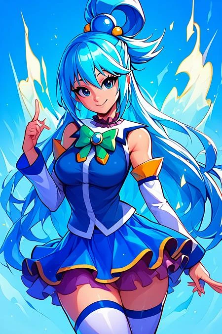 Featured image #5 for Aqua: Axis Goddess | アクア (Konosuba) [Pony & SD1.5]
