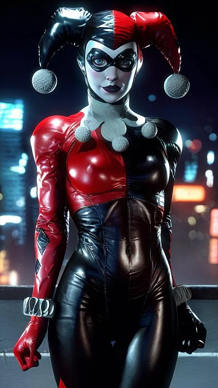 Featured image #4 for Harley Quinn Classic (Clown Princess) - Batman: Arkham Knight [Pony] [FLUX] LoRA