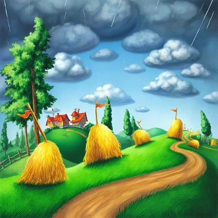 Featured image #5 for 90s Hand drawn animation / cartoon style for backgrounds, illustrations and arts [Flux]