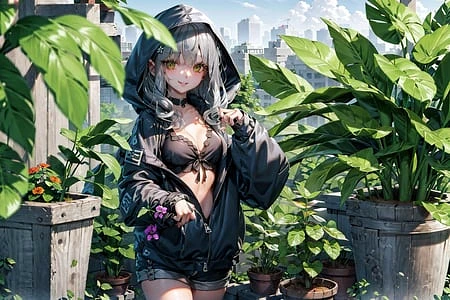 Featured image #4 for 前景龟背竹V11（foreground plant LORA）