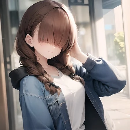 Featured image #1 for Hair over eyes LoRA - Style Hair
