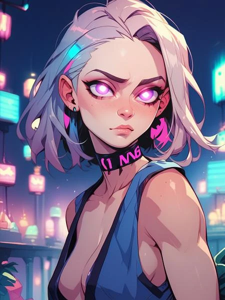 Featured image #2 for Vibrant Vaporwave Style - PonyXL