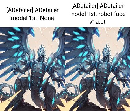 Featured image #5 for ADetailer - Dragon, robot and android face