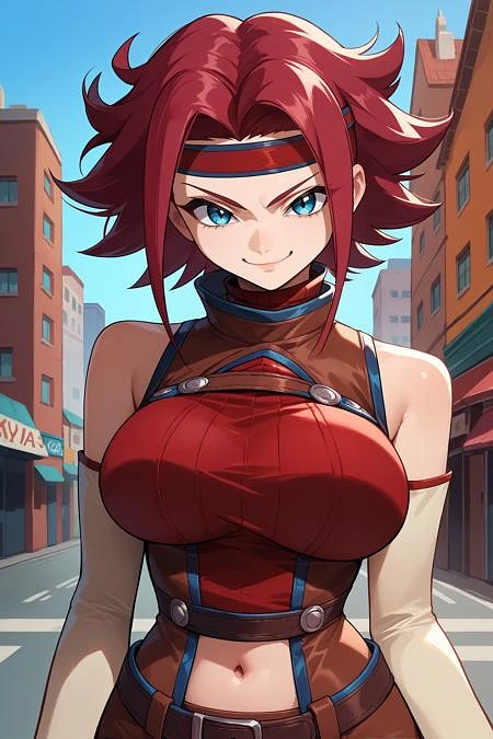 Featured image #1 for Kallen Kouzuki/紅月カレン (Code Geass) SDXL LoRA | 5 Outfits [Pony Diffusion]