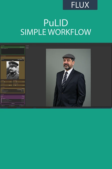 Featured image #3 for PuLID simple workflow FLUX | UPSCALE | LORA | GGUF | CIVITAI Metadata