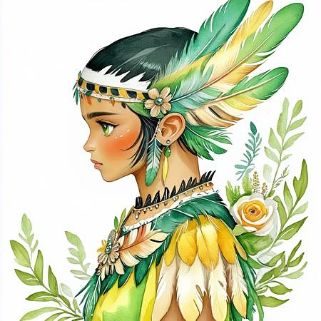 Featured image #6 for Soft Verdant Watercolor (SD1, SDXL, Pony, Flux)